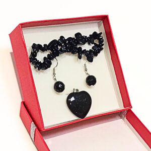 Kék napkő szett (medál, karkötő, fülbevaló)