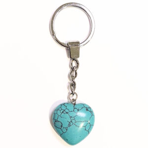 Türkiz szív kulcstartó