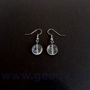 Hegyikristály kör, fazettált fülbevaló