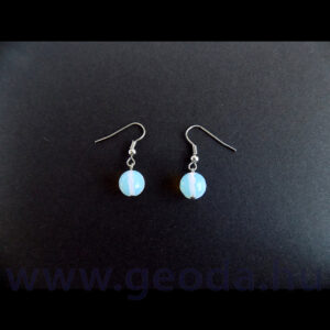 Holdkő gömb, sima fülbevaló