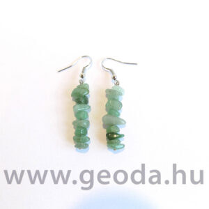 Aventurin fűzött fülbevaló