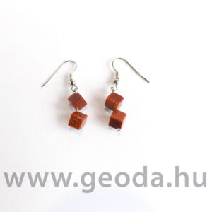 Napkő kocka fülbevaló