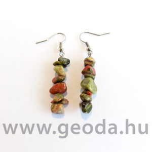 Unakit fűzött fülbevaló