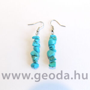 Türkiz fűzött fülbevaló