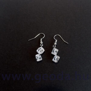 Hegyikristály kocka fülbevaló