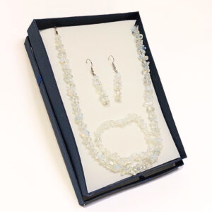 Holdkő szett ( nyaklánc, karkötő, fülbevaló)